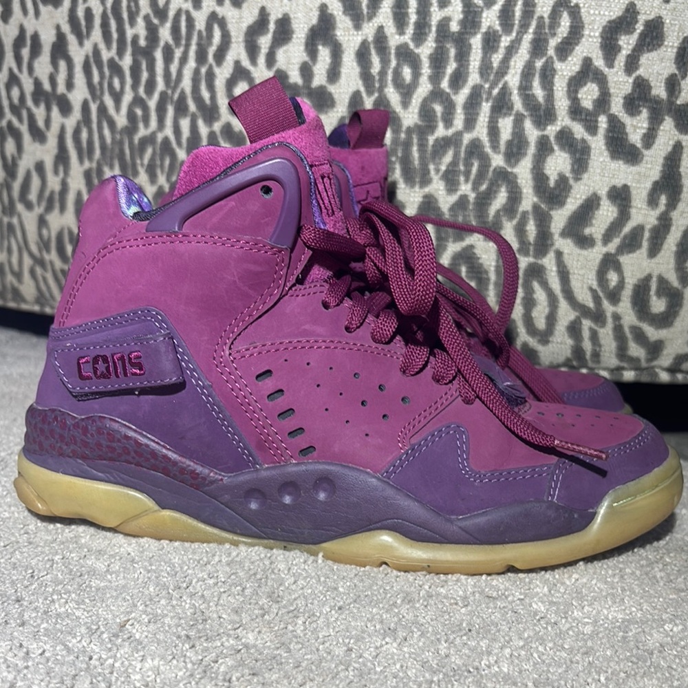 Converse cons aerojam Purple invader Sneakers galaxy lace up mid monstar space